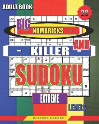 Book cover for Adult book. Big Numbricks and Killer sudoku. Extreme levels.