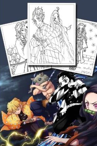 Cover of Demon Slayer Coloring Book - demon slayer coloring book mitsuri