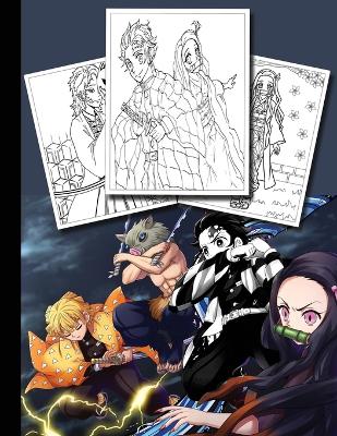 Book cover for Demon Slayer Coloring Book - demon slayer coloring book mitsuri