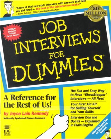 Book cover for Dummies Month 2000 Bundle-Job Interviews FD & Cool Careers F