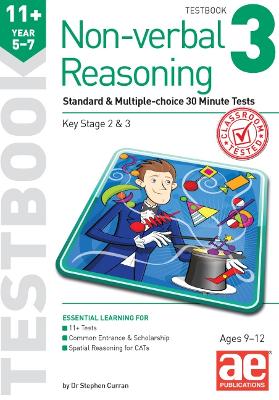 Book cover for 11+ Non-verbal Reasoning Year 5-7 Testbook 3