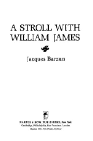 Cover of A Stroll with William James