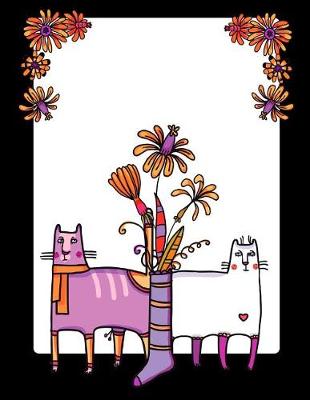 Book cover for My Big Fat Journal Notebook For Cat Lovers Funny Cats In Socks With Flowers 8