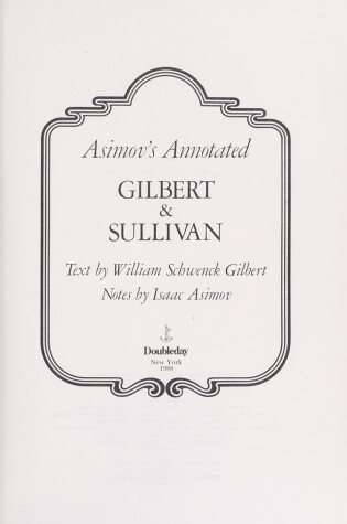 Cover of Asimov's Annotated Gilbert & Sullivan