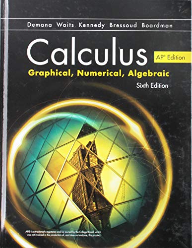 Book cover for Advanced Placement Calculus Graphical Numerical Algebraic Sixth Edition High School Binding Copyright 2020