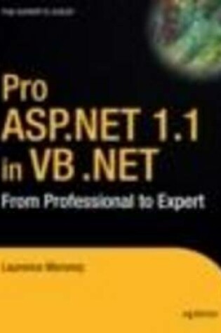 Cover of Pro ASP.NET 1.1 in VB .NET