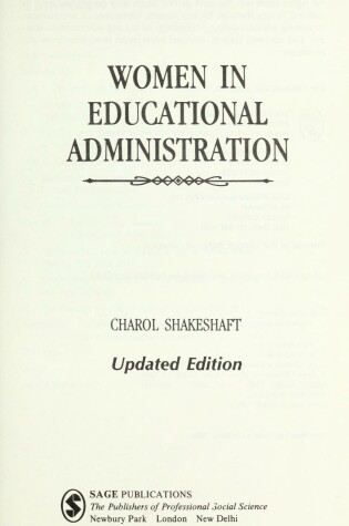 Cover of Women in Educational Administration