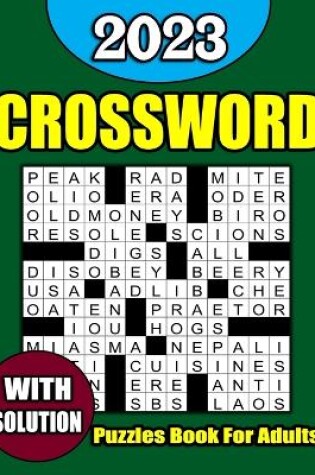 Cover of Crossword Puzzle Book For Adults With Solution