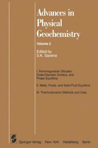 Cover of Advances in Physical Geochemistry 2