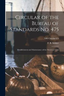 Cover of Circular of the Bureau of Standards No. 475