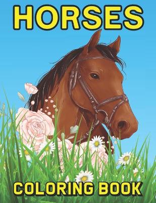 Book cover for Horses coloring book