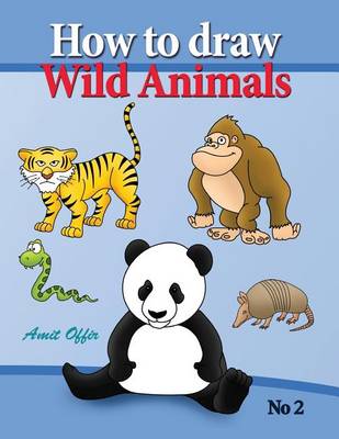 Book cover for how to draw lion, eagle bears and other wild animals