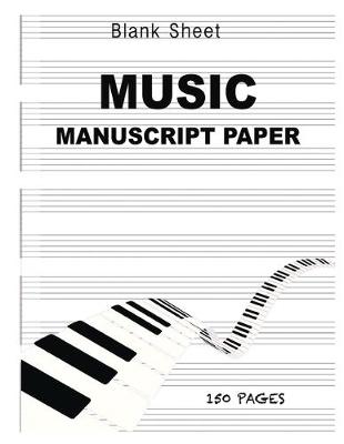 Book cover for blank piano music book