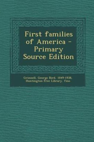 Cover of First Families of America