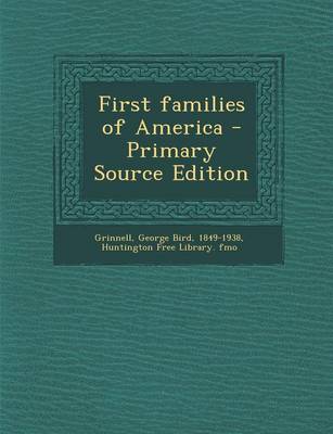 Book cover for First Families of America