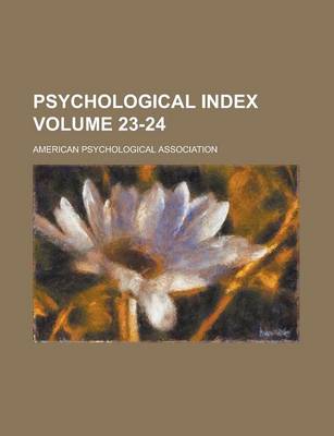 Book cover for Psychological Index Volume 23-24