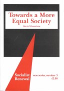 Cover of Towards a More Equal Society