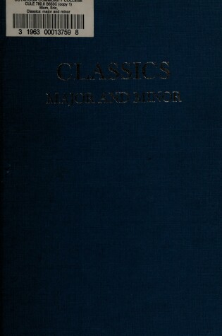 Cover of Classics Major and Minor