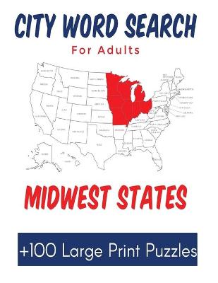 Book cover for City Word Search for Adults Midwest States