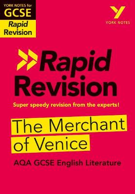 Book cover for York Notes for AQA GCSE Rapid Revision: The Merchant of Venice catch up, revise and be ready for and 2023 and 2024 exams and assessments