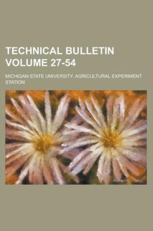 Cover of Technical Bulletin Volume 27-54