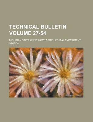 Book cover for Technical Bulletin Volume 27-54