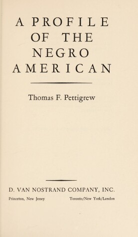 Book cover for A Profile of the Negro American