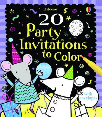 Book cover for 20 Party Invitations to Color