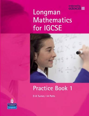 Book cover for Longman Mathematics for IGCSE Practice Book 1