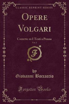 Book cover for Opere Volgari, Vol. 2