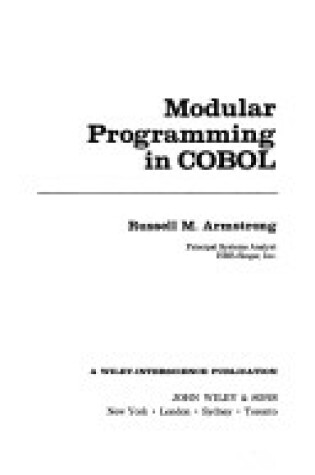 Cover of Modular Programming in Cobol