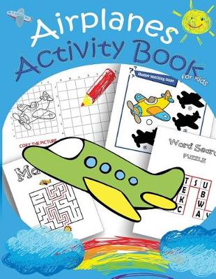 Book cover for Airplanes Activity Book for kids