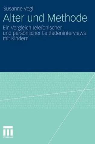 Cover of Alter und Methode