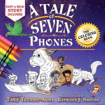 Book cover for A Tale of Seven Phones, The Coloring Book