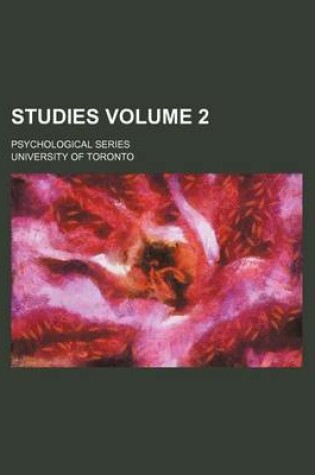 Cover of Studies; Psychological Series Volume 2