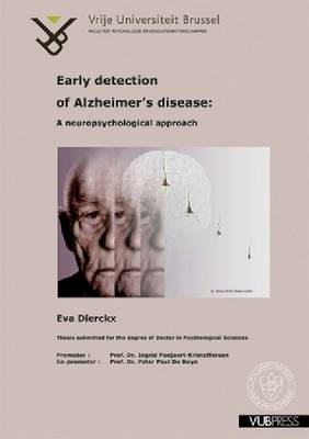 Book cover for Early Detection of Alzheimer's Disease: A Neuropsychological Approach