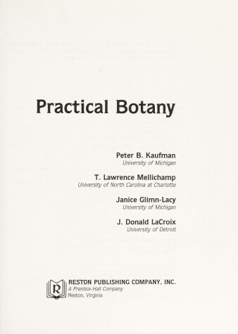 Book cover for Practical Botany