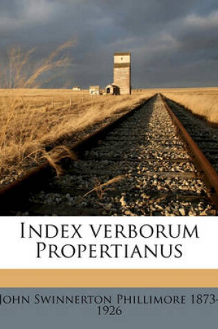 Cover of Index Verborum Propertianus