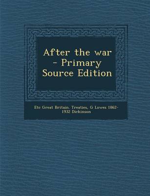 Book cover for After the War - Primary Source Edition