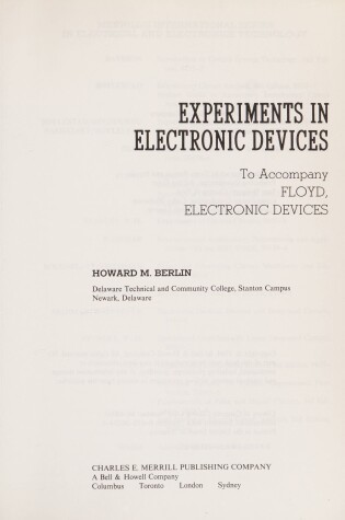 Cover of Sm Electronic Devices L/M