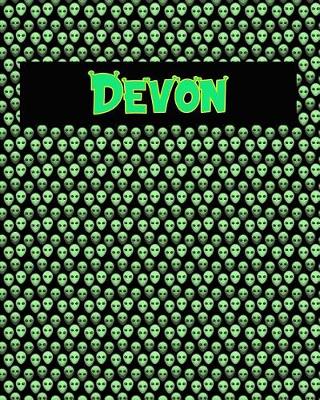 Book cover for 120 Page Handwriting Practice Book with Green Alien Cover Devon