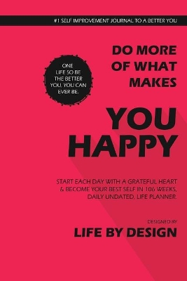 Book cover for Do More of What Makes You Happy, Start Each Day With A Grateful Heart, Undated Daily Planner, Blank Write-in (Pink)