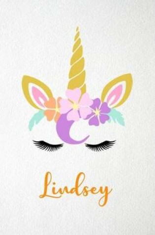 Cover of Lindsey A5 Lined Notebook 110 Pages