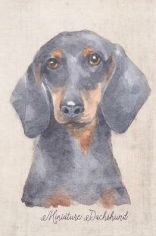 Cover of Miniature Dachshund Dog Portrait Notebook