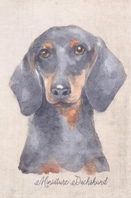 Book cover for Miniature Dachshund Dog Portrait Notebook