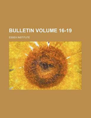 Book cover for Bulletin Volume 16-19