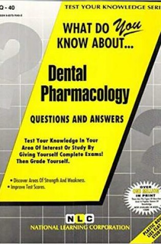 Cover of DENTAL PHARMACOLOGY