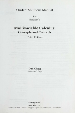 Cover of SSM Multivariable Calc 3e