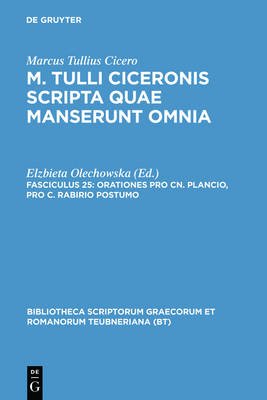 Book cover for Orationes Pro Cn. Plancio, Pro C. Rabirio Postumo