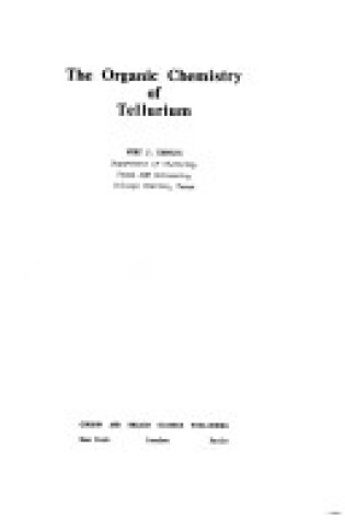 Cover of The Organic Chemistry of Tellurium